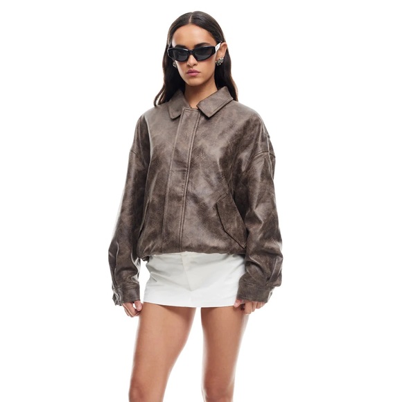 Lioness Kenny Bomber Jacket Oversized | Chocolate A1 - Picture 3 of 11
